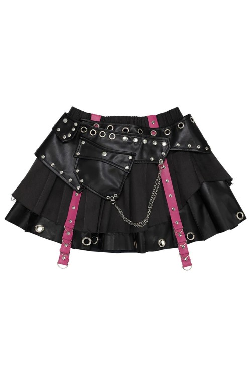 Falda Nightmare en Negro - ACDC Rag