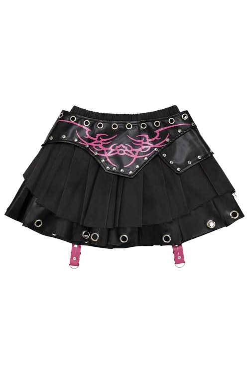 Nightmare Skirt in Black - ACDC Rag