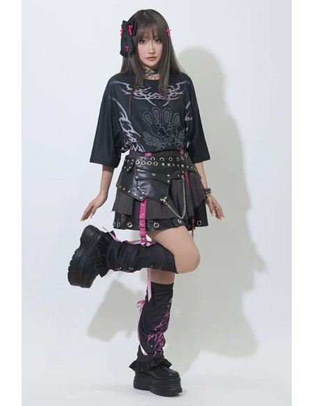 Falda Nightmare en Negro - ACDC Rag