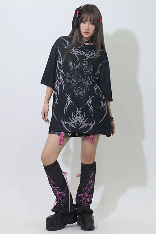 Oversized Nightmare T-shirt in Black - ACDC Rag