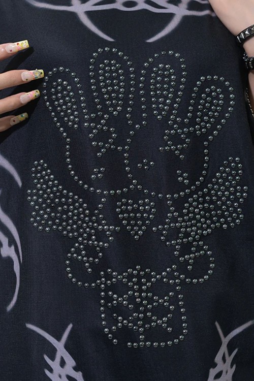 Oversized Nightmare T-shirt in Black - ACDC Rag