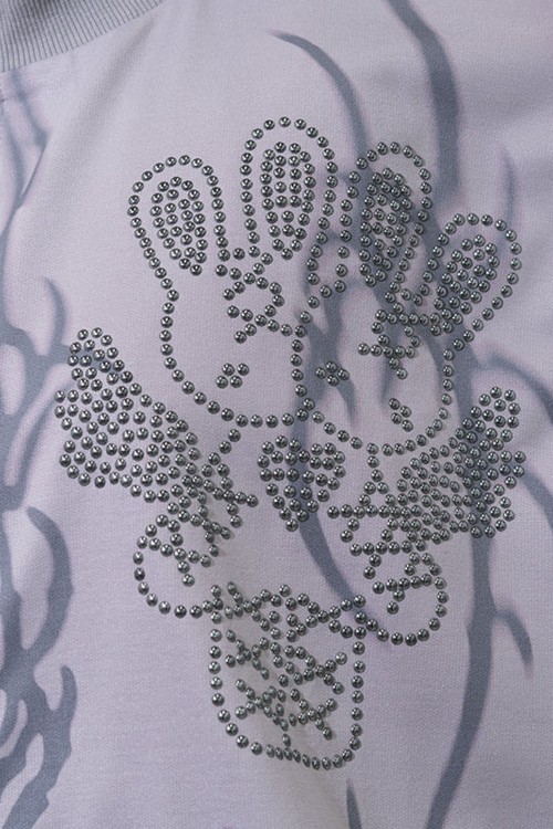 Chaqueta Oversized de Manga Corta Nightmare en Gris x Blanco - ACDC RAG