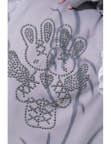 Nightmare Oversized Long Sleeve Jacket in Grey x White - ACDC RAG