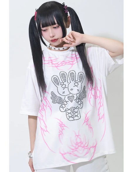 Camiseta Oversized Nightmare en Blanco - ACDC Rag