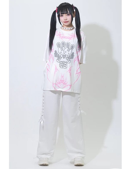 Camiseta Oversized Nightmare en Blanco - ACDC Rag