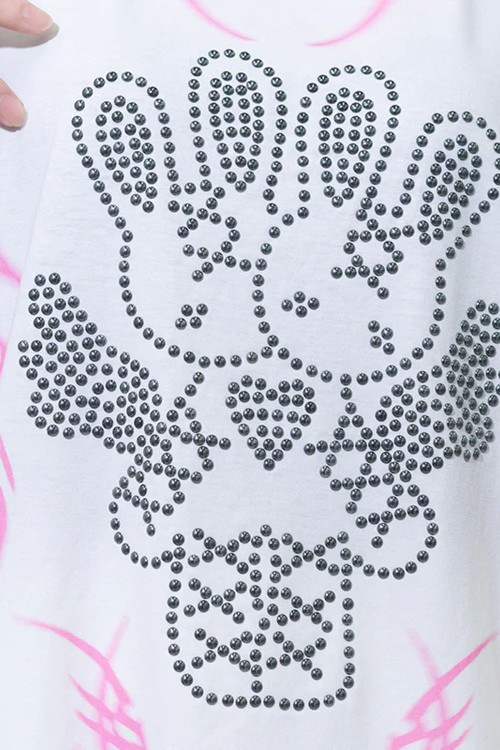 Oversized Nightmare T-shirt in White - ACDC Rag