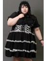JSK Skirt in Black x White (Plus Size) - ACDC RAG