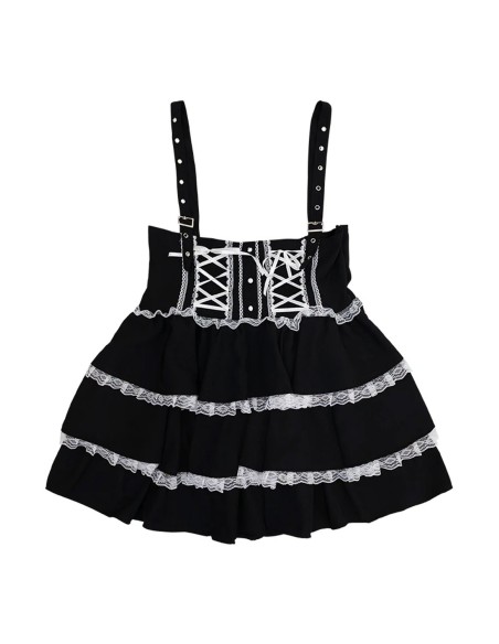 Falda JSK en Negro x Blanco (Plus Size) - ACDC RAG