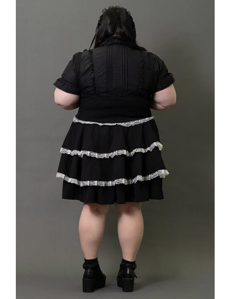 Falda JSK en Negro x Blanco (Plus Size) - ACDC RAG