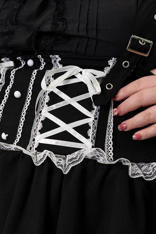 Falda JSK en Negro x Blanco (Plus Size) - ACDC RAG