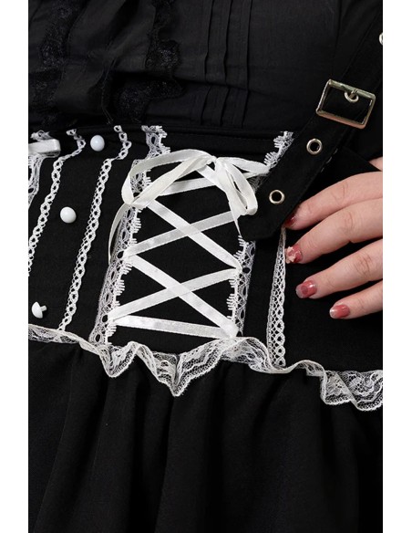 Falda JSK en Negro x Blanco (Plus Size) - ACDC RAG