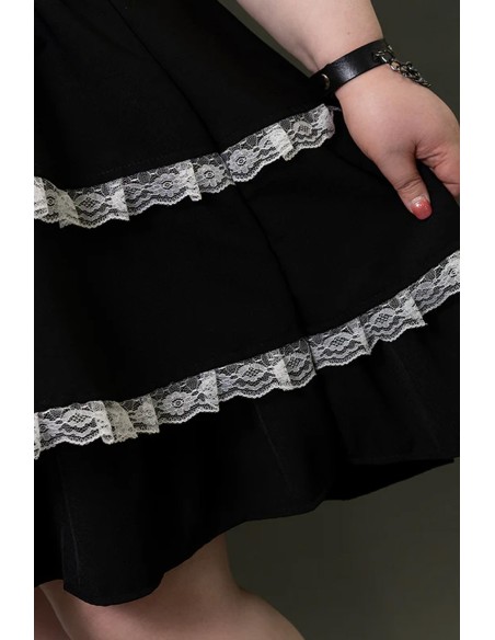 Falda JSK en Negro x Blanco (Plus Size) - ACDC RAG