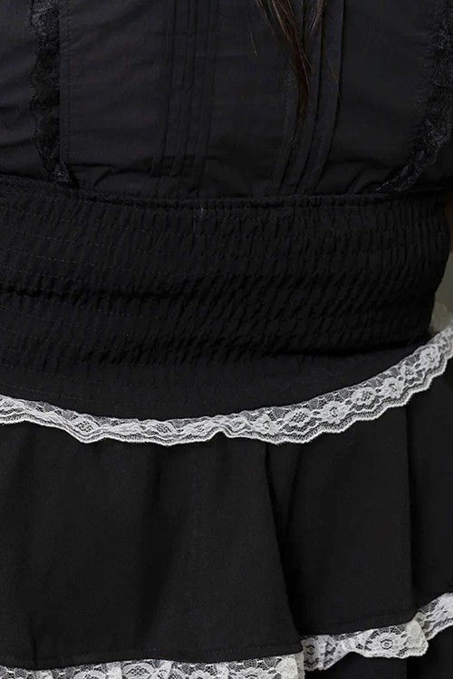 JSK Skirt in Black x White (Plus Size) - ACDC RAG