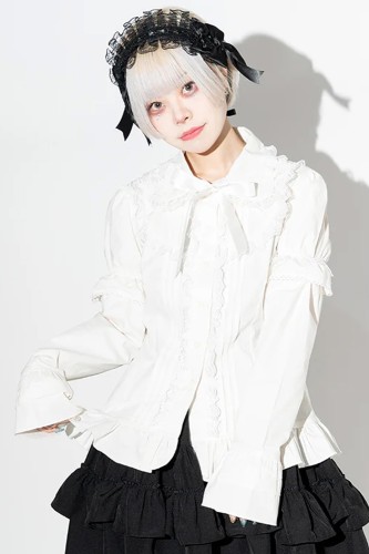 2 Way Gothic Lolita Blouse in White - ACDC Rag