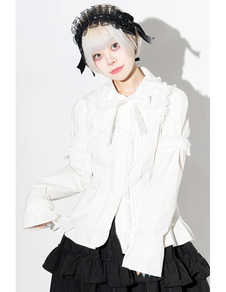 2 Way Gothic Lolita Blouse in White - ACDC Rag