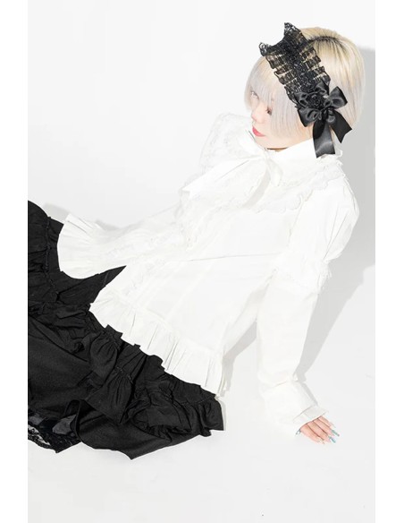 Blusa 2 Way Gothic Lolita en Blanco - ACDC Rag