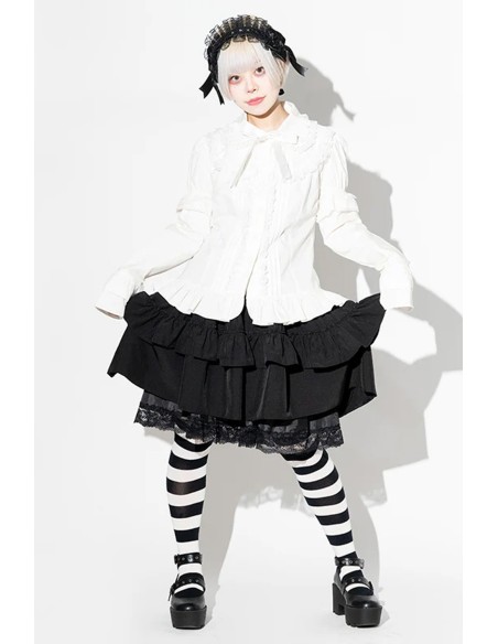 2 Way Gothic Lolita Blouse in White - ACDC Rag