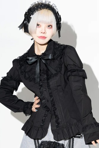 Blusa 2 Way Gothic Lolita en Negro - ACDC Rag