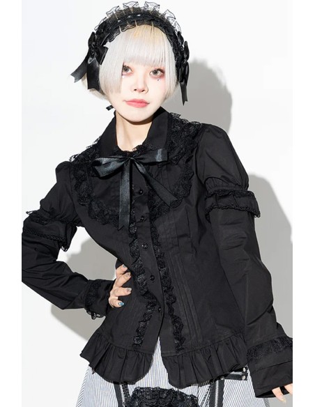2 Way Gothic Lolita Blouse in Black - ACDC Rag