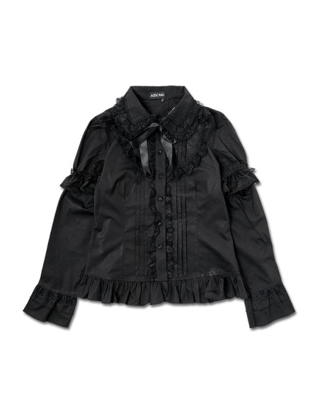 Blusa 2 Way Gothic Lolita en Negro - ACDC Rag