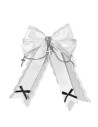 Jirai Lace Crosses Bow Hairclip in White