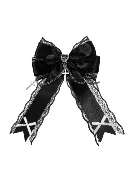 Lazo Para la Cabeza Jirai Lace Crosses en Negro