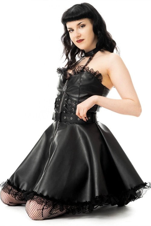 Ravina Faux Leather Dress - Heartless