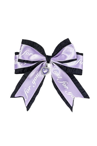 Jirai Letters Hairclip in Black x Lavender
