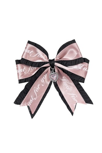 Jirai Letters Hairclip in Black x Pink