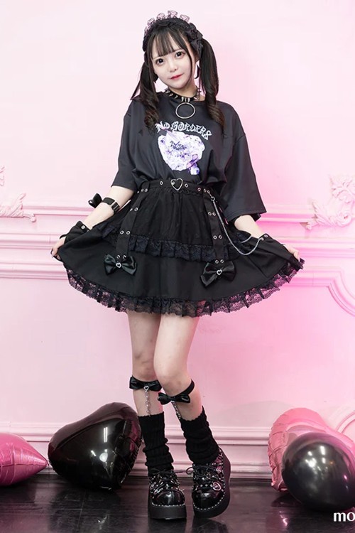 Falda Love Punk en Negro - ACDC RAG