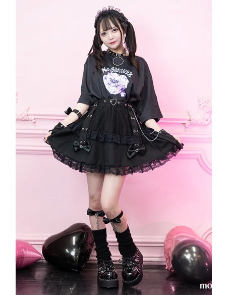 Love Punk Skirt in Black - ACDC RAG