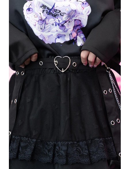 Love Punk Skirt in Black - ACDC RAG