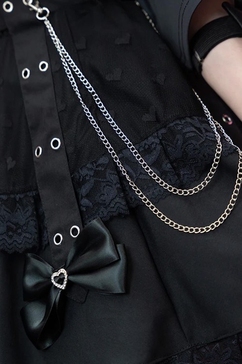 Falda Love Punk en Negro - ACDC RAG