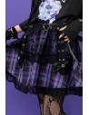 Love Punk Tartan Skirt in Black x Purple- ACDC RAG