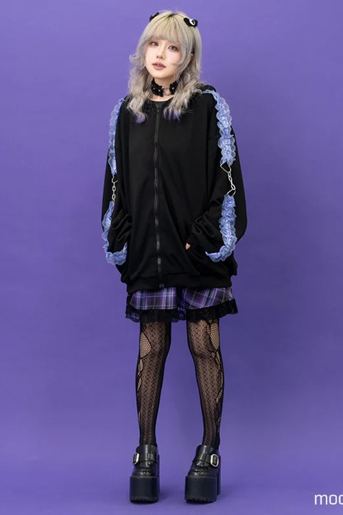 Love Punk Jacket in Black x Indigo - ACDC Rag