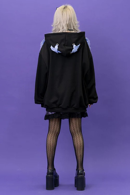 Love Punk Jacket in Black x Indigo - ACDC Rag