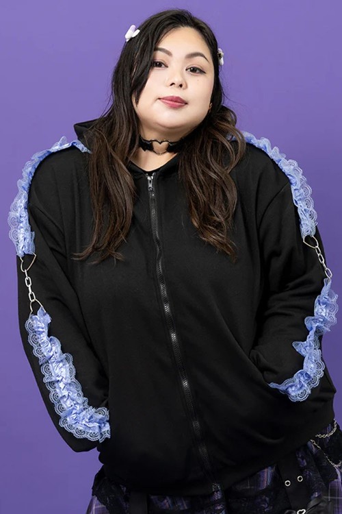 Love Punk Jacket in Black x Indigo - ACDC Rag