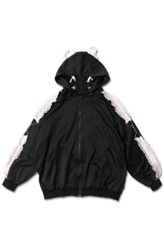 Love Punk Jacket in Black x Pink - ACDC Rag 2