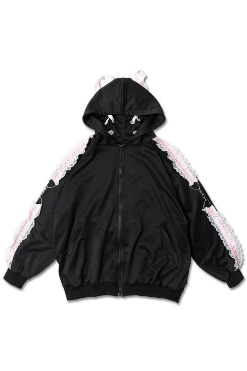 Love Punk Jacket in Black x Pink - ACDC Rag