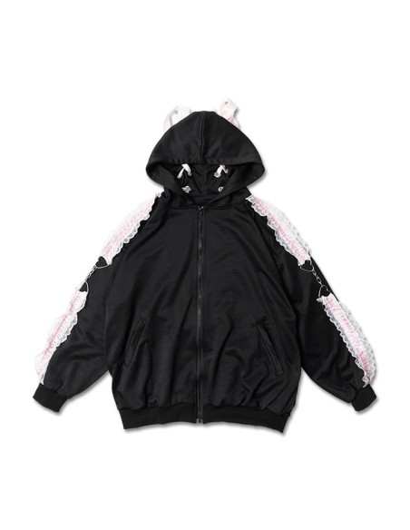 Chaqueta Love Punk en Negro x Rosa - ACDC Rag