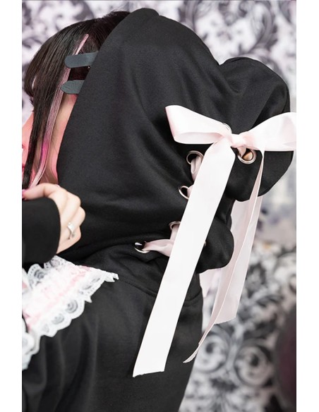 Love Punk Jacket in Black x Pink - ACDC Rag