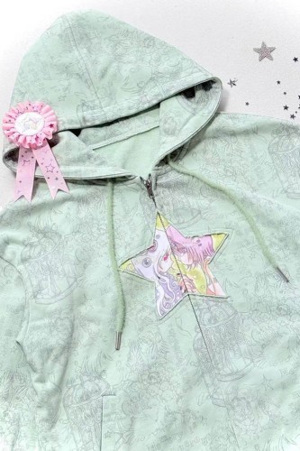 Star Hoodie in Green - Hashtag DDD x Oliwabiu 2