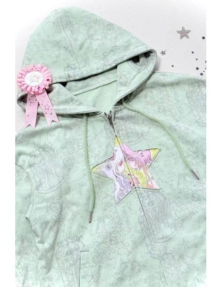 Sudadera con Capucha Star en Verde - Hashtag DDD x Oliwabiu