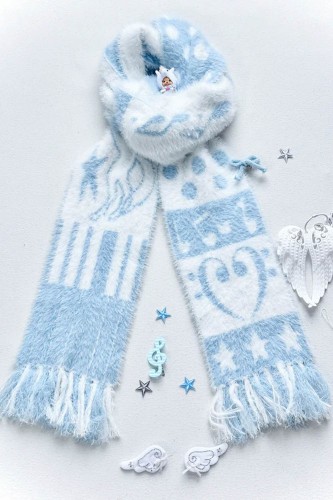 Blue Notes & Piano Extra Long Scarf - Hashtag DDD