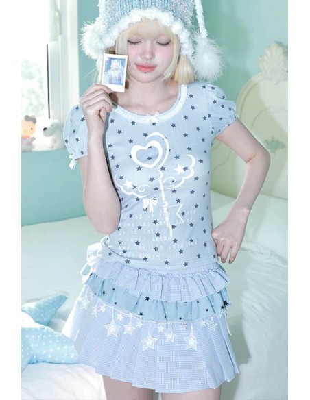 Skirt with Shorts Blue Star Cake - Hashtag DDD