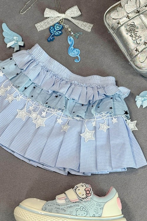 Skirt with Shorts Blue Star Cake - Hashtag DDD