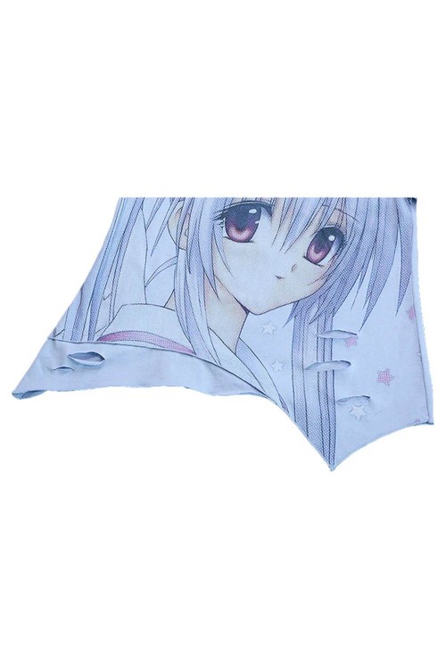 Blue Anime Girl Asymmetrical Top - Hashtag DDD