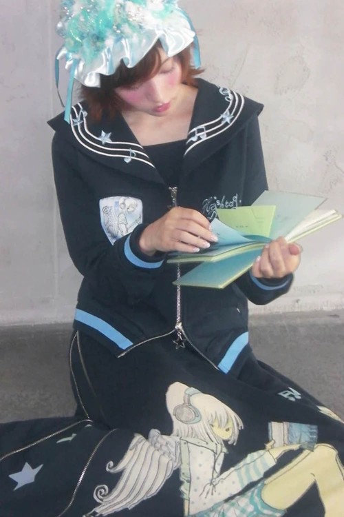 Navy Blue Seifuku Jacket - Hashtag DDD x Oooctopus