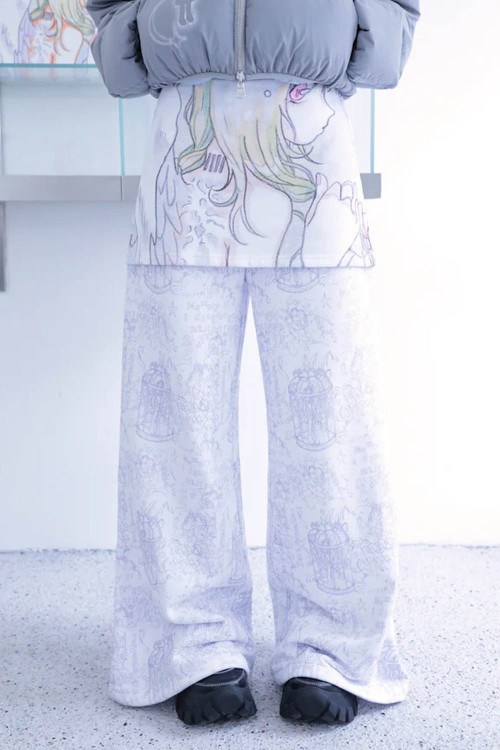 Long Trousers with White Skirt - Hashtag DDD x Oliwabiu