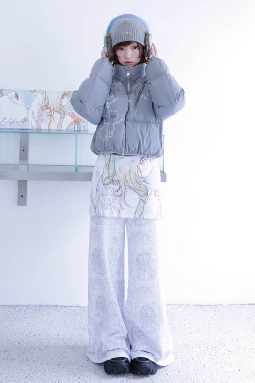 Pantalón Largo con Falda Blanca - Hashtag DDD x Oliwabiu